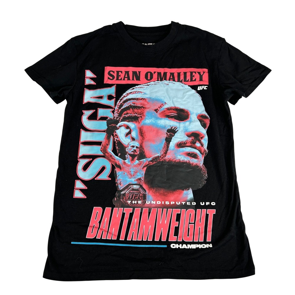 UFC Sean Suga O'Malley Bantamweight Champion Black Graphic T-Shirt Small 2024